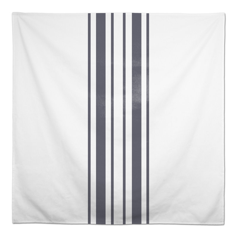 Mcbeth Striped Square Tablecloth, Dark Gray