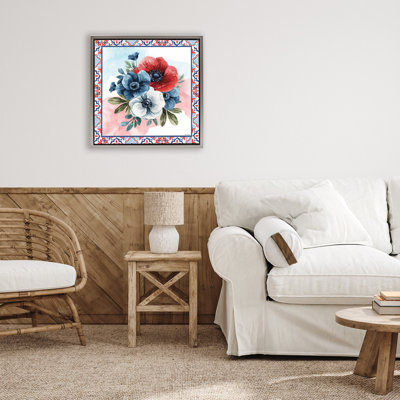 Cadre flottant Patriotic Poppies, design par Nicole DeCamp