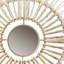 Décoration murale en fibre naturelle et miroir (3) - Style pour la maison 20,5 po, 17,25 po, 13,25 po de diamètre, brou de maïs tissé au centre, cintre en trou de serrure 3 accessoire d'ameublement enveloppé, élément, suspension