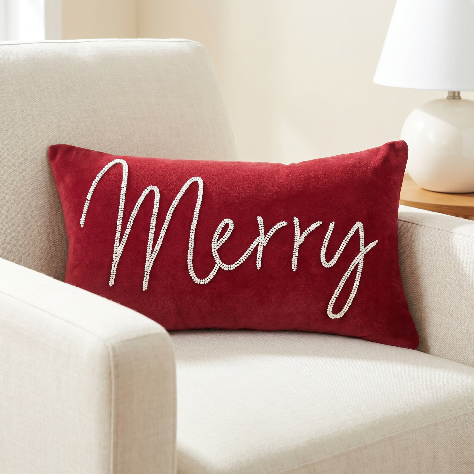 20" x 12" Velvet Throw Pillow