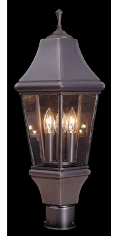 Tête de lanterne d'extérieur 3 lumières Middlebury, 23 po x 10 po, Cuivre brut