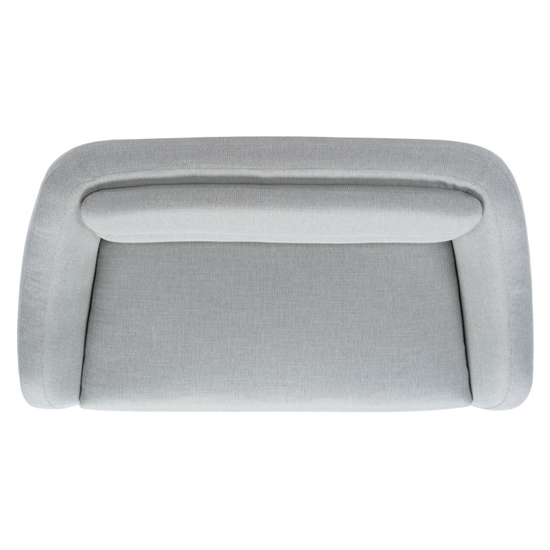 Mid-Century Chic Belladonna 56'' Light Gray Fabric Loveseat