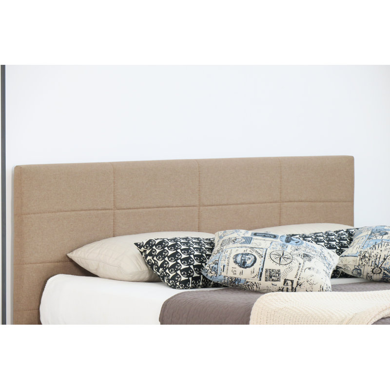 Philippe Upholstered Ottoman Bed, Mocha, Double (4'6)