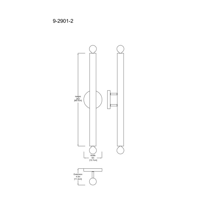 Irmeli 2 Light Dimmable Wall Sconce