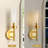 Glass Tube Wall Sconces, Solid Copper Base Sconces Wall Lighting (Set of 2)-724807743