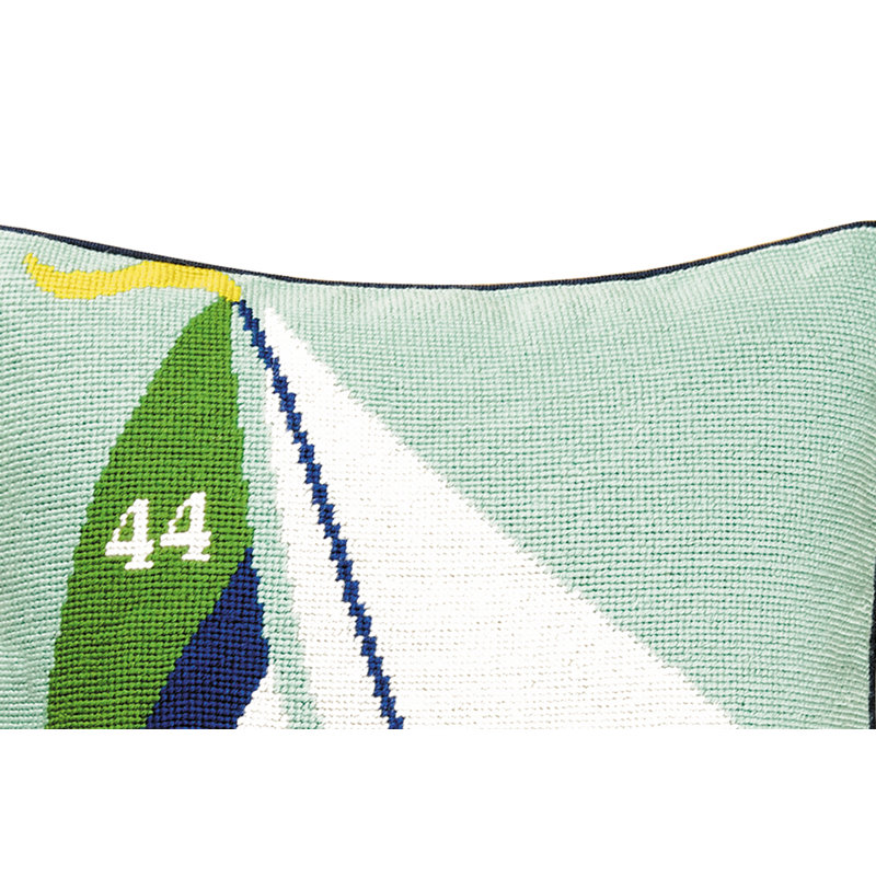 Sailboat Needlepoint Pillow
