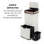 Steel Touch Top Rubbish Bin - 72L-62758016