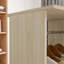 HOMCOM Mobile Double Open Wardrobe w/ Clothes Hanging Rail Colthing Natural