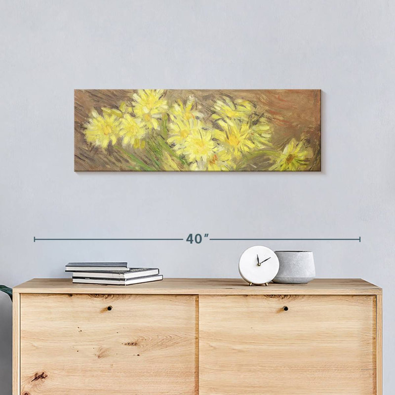Dais jaune, H 10 po x l 30 po