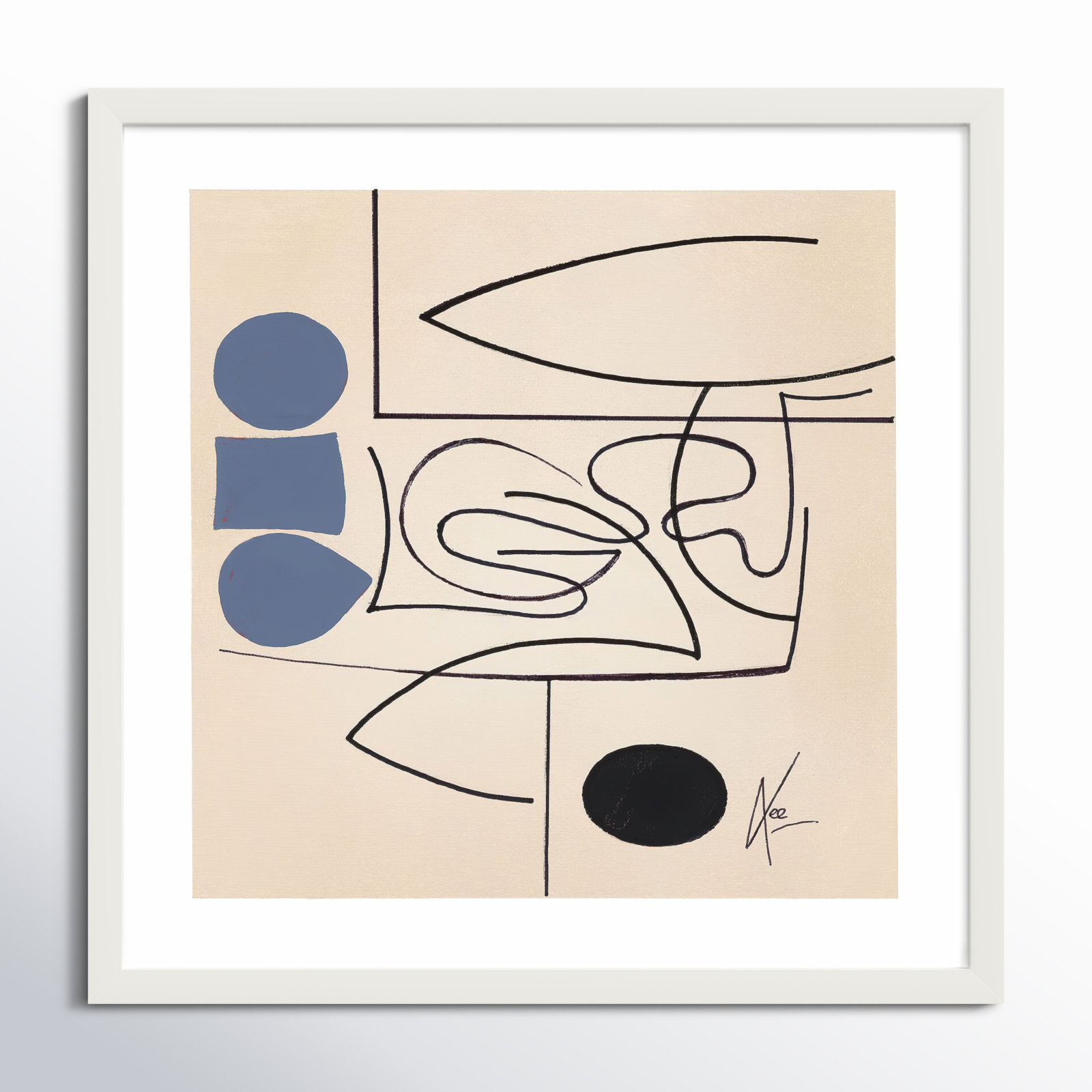 Reflection 2 by Lee Lessem, 44" H x 44" W x 1.25" D, White