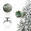Arbre de Noël artificiel pin vert / blanc 5 pi