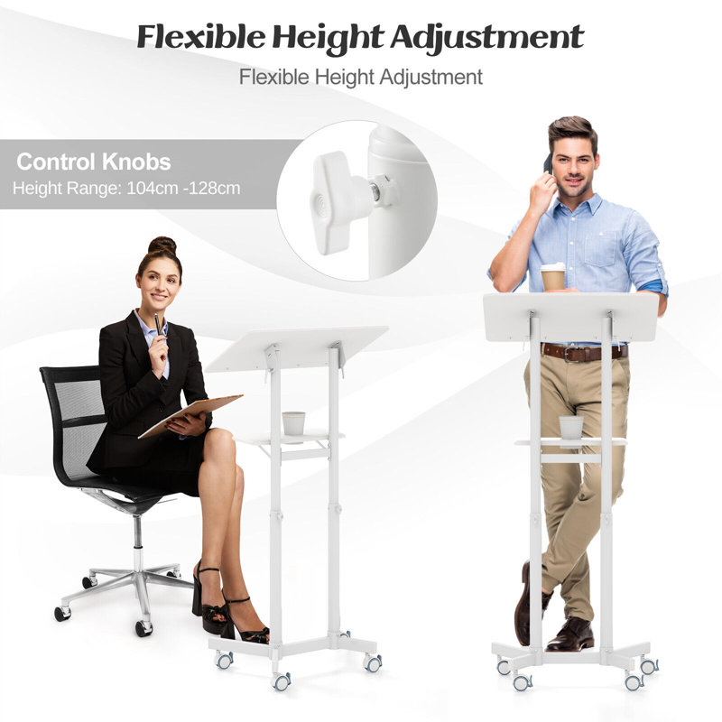 128cm Wood Speaker Stand with Adjustable Height