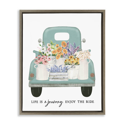 Enjoy The Ride Truck Floating Frame, design by Lettered and Lined