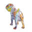 Sculpture multicolore Polystone Graffiti Bulldog