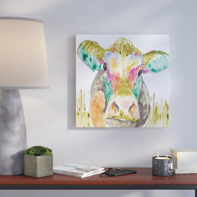 Hifi Cow I - Wrapped Canvas Print