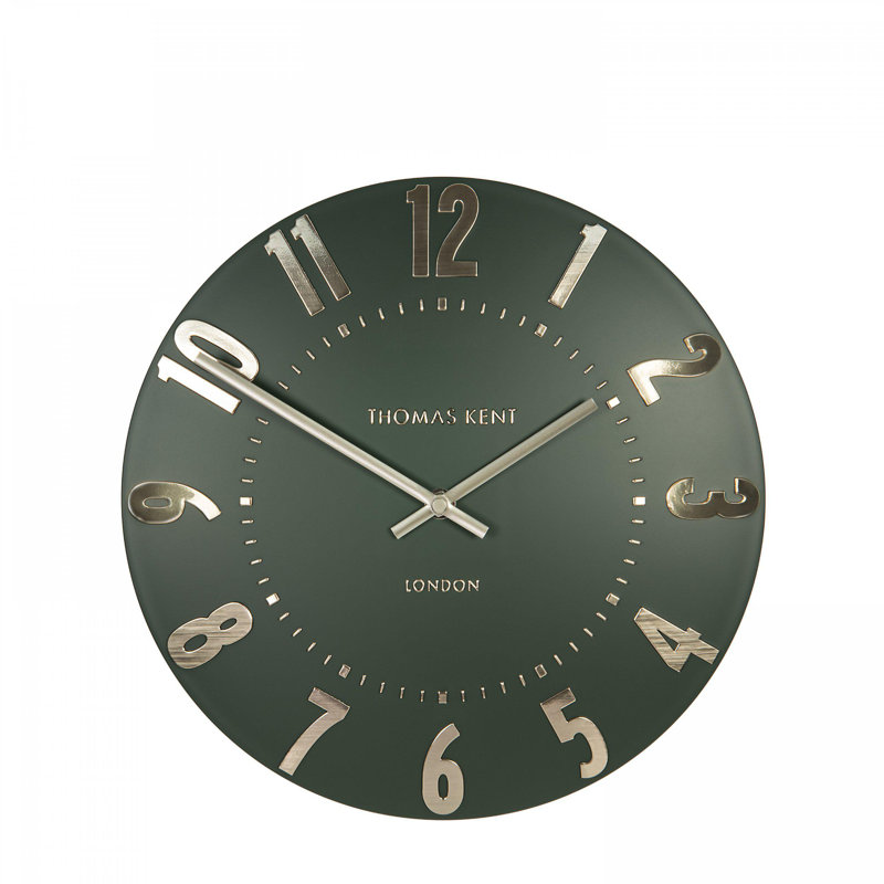 Wall Clock, 30cm H x 30cm W x 3.50cm D, Green