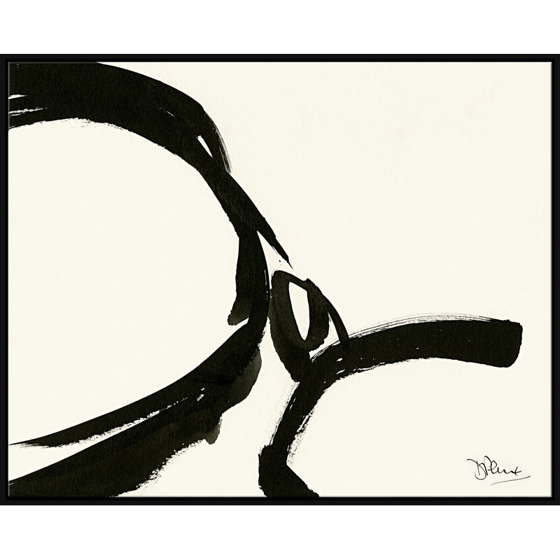 «Homage to Kline II» par David Phoenix - peinture acrylique sur toile à cadre flottant
