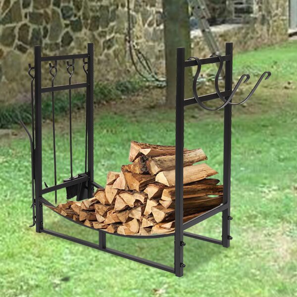 Firewood Rack Log Holder for Indoors/outdoors Oxidized Firewood