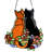 12.5"H Callie Cats in the Garden-Stained Glass Panel