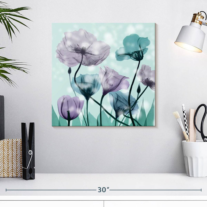 Harnek Midnight Flowerscape, 16" H x 16" W