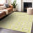 Premium Machine Washable Tweedy Yellow Rug-1656007901