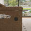 Canapé-lit 3 en 1 de 165 cm, convertible en lit deux places, en tissu cachemire doux, avec sac de rangement latéral et coussins, idéal pour le salon d'un appartement, couleur kaki.-845724784