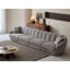 Canapé modulaire moderne 3 places en chenille brun clair-460634694-460634696-460634699
