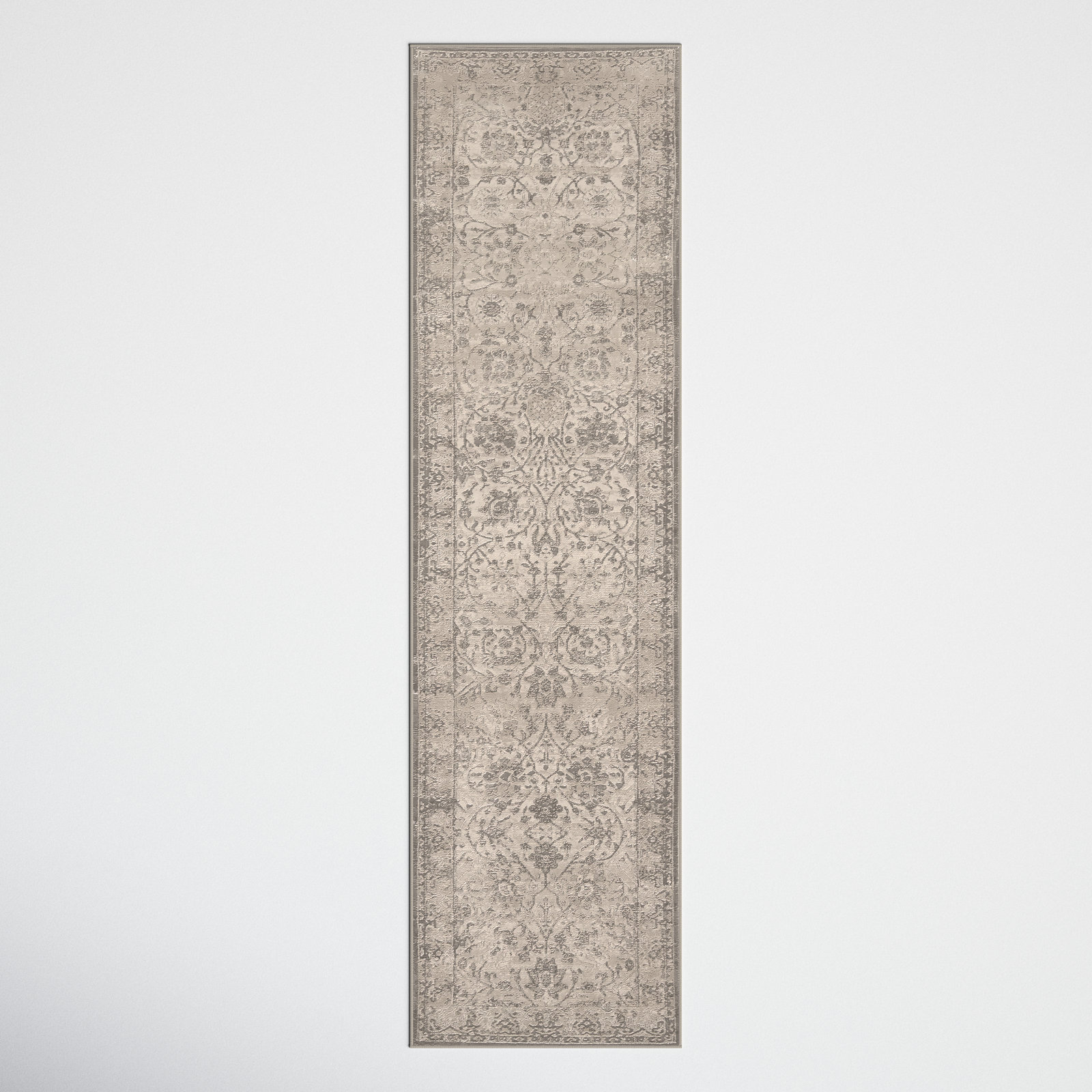 Lynnette Gray Beige Oriental Rug, Runner 2'2" x 8'