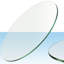 Plateau de table rond en verre trempé de 30 po, verre transparent à bord plat de 0,24 po (6 mm) d'épaisseur-100565914
