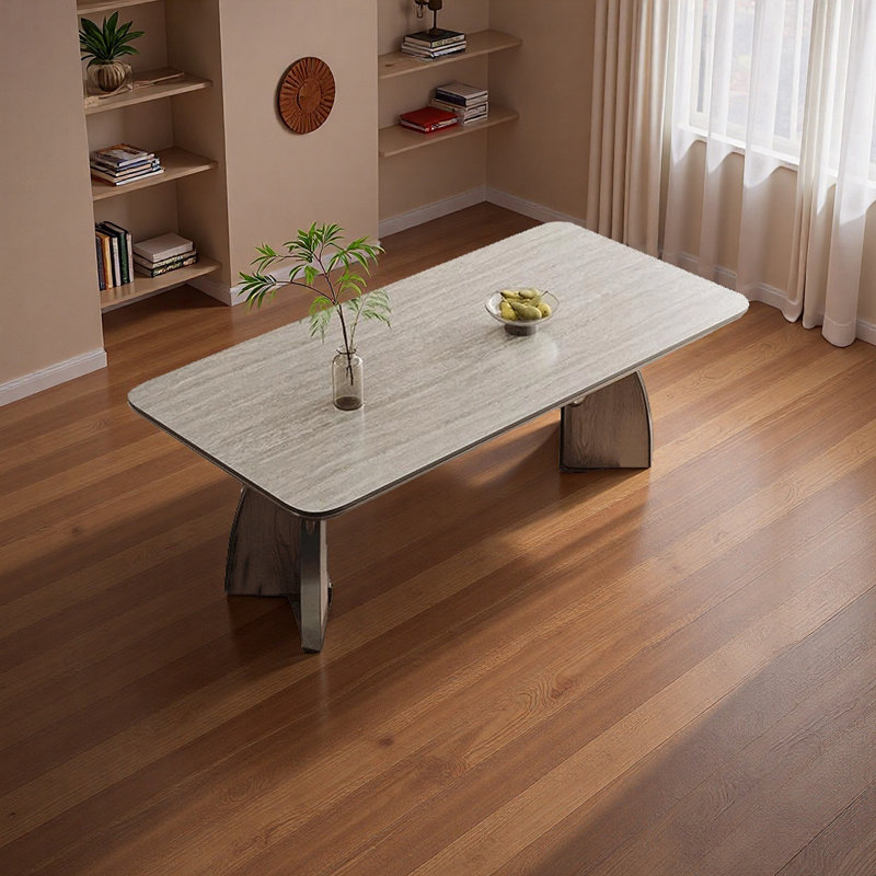 Table de salle à manger de luxe à la mode, 29.52"H x 78.74"L x 35.43"W