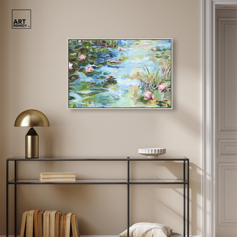 "Reflections in Bloom", impression murale sur toile par Art Remedy, cadre argenté, 30 x 20, H 21 po x l 31 po, Cadre argenté