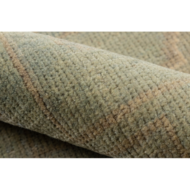 Hand-Knotted Oriental Wool Rug in Sage - 8' x 10'