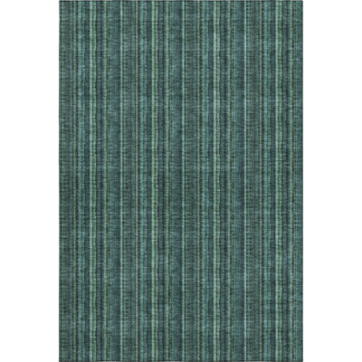 Premium Machine Washable Prisco Teal Rug