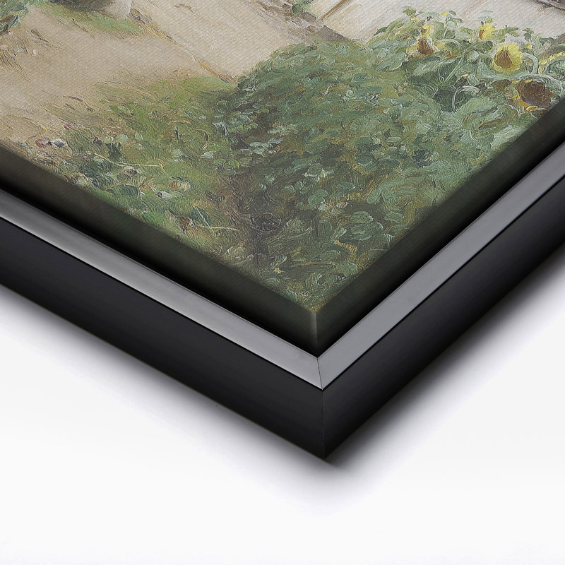Jour d'été dans un village, Black Framed, Canvas, 12"H x 16"W