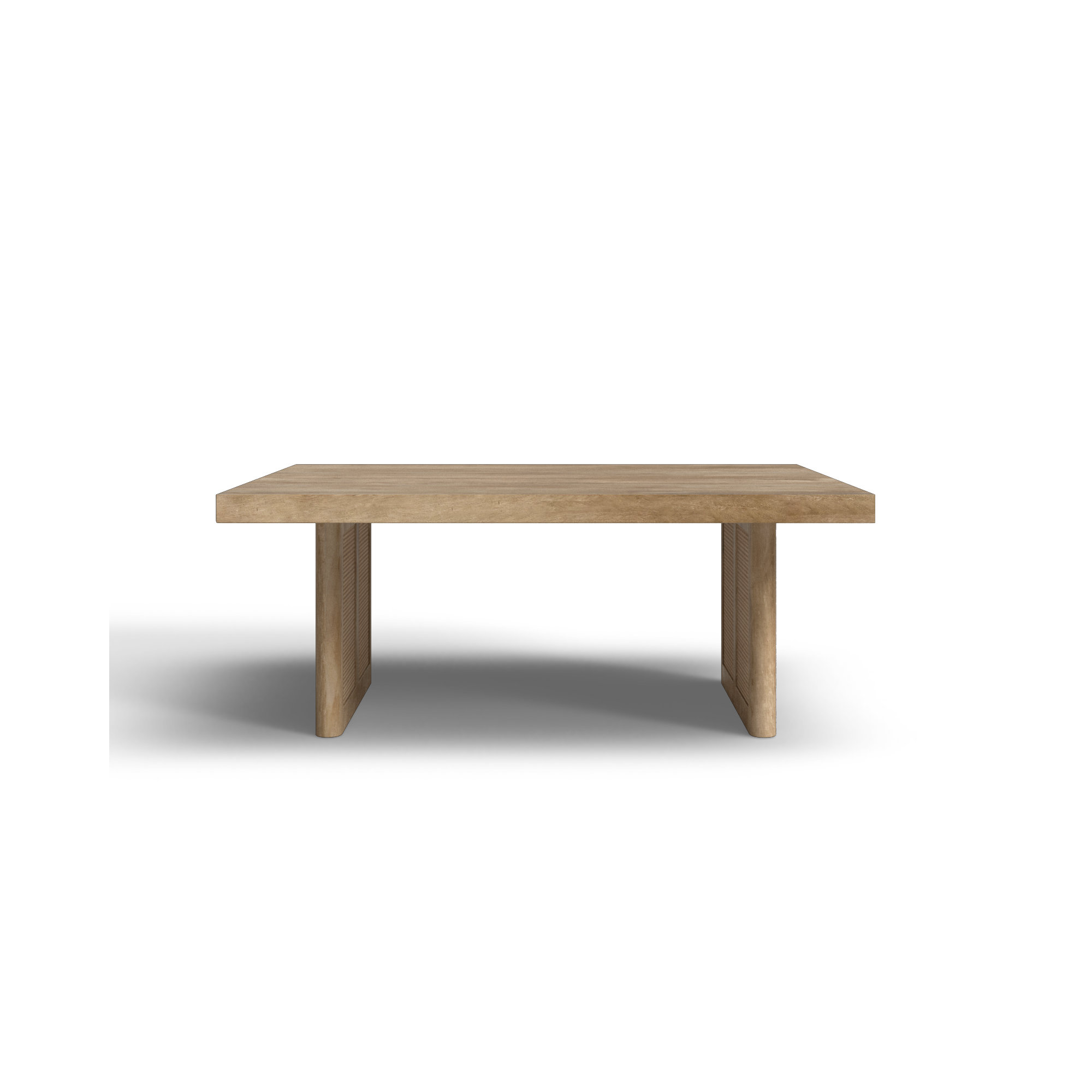 Cinna Solid Wood Single Coffee Table, Light Brown