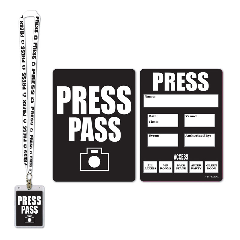 Press Party Pass - paquet de 12