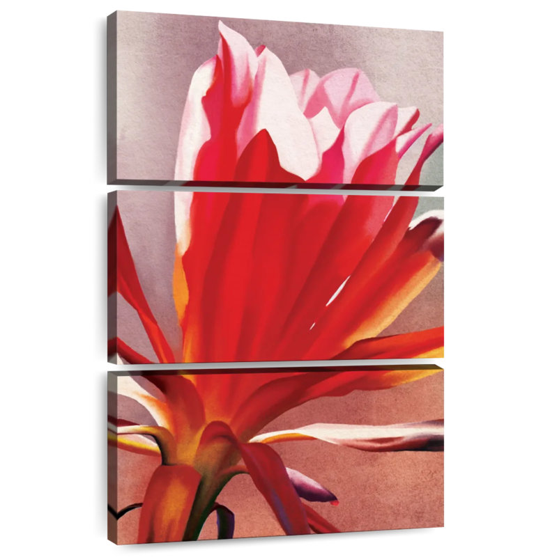 Harnek fleur rouge, H 50 po x l 32 po