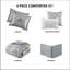 Édredon 6 pièces en coton - gris grand avec grâce attrayante, 6 pièces-119384208