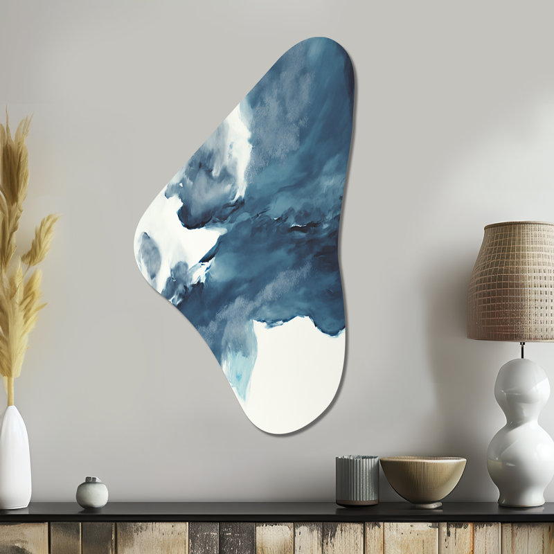 Art mural asymétrique Sapphire Blue Nebula III - Abstract, H 39 po x l 21 po