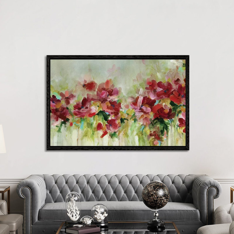 Playful Garden 1 Piece Painting on Canvas, 152.5 cm H x 101.5 cm W, Black Framed