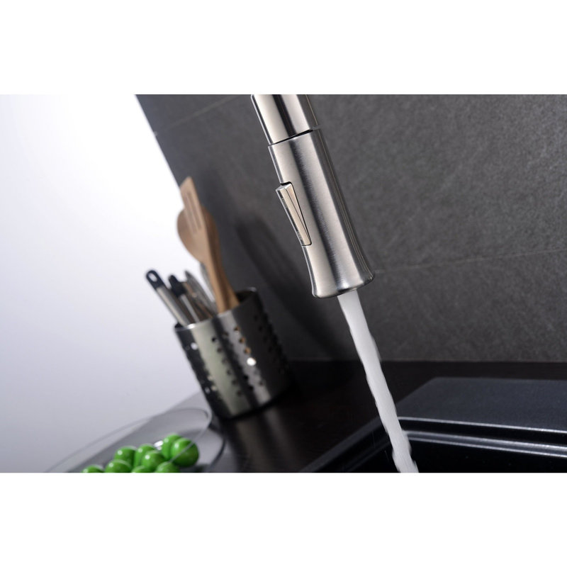 RAEN Lily Pull Down Kitchen Faucet, Stainless Steel