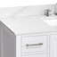 Comptoir de vanité en pierre reconstituée de 48 pouces et céramique blanche (base de meuble-lavabo non incluse)