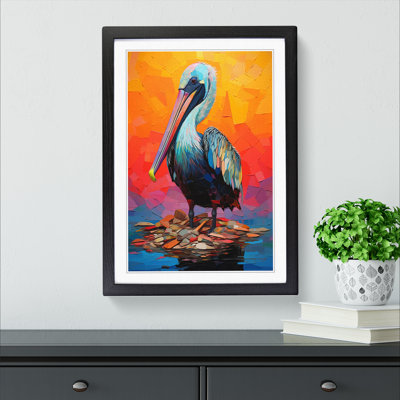 XYZ-FRM-V1223-5038 Pelican Neo-Plasticism - Single Picture Frame Print on Wood