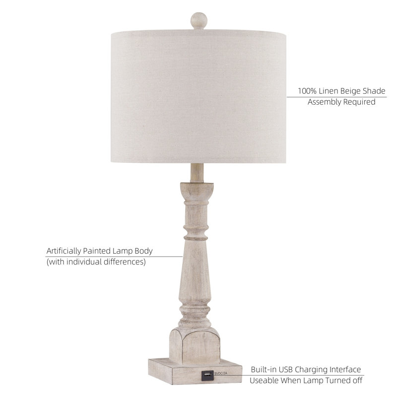 Haydel Resin USB Table Lamp