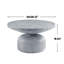 Table basse avec base piédestal en gris patiné