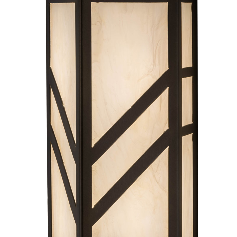 Chandra Wall Light, 22" H x 7" W x 6.5" D, Antique Copper, Creme Carrare Idalight