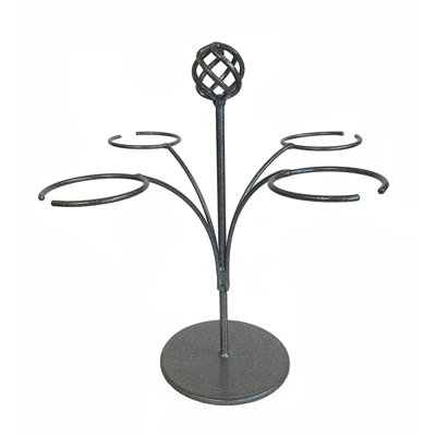 Faughil Tabletop Wine Glass Rack in Grey