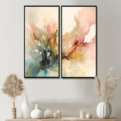 Impressions florales délicates II - art mural traditionnel