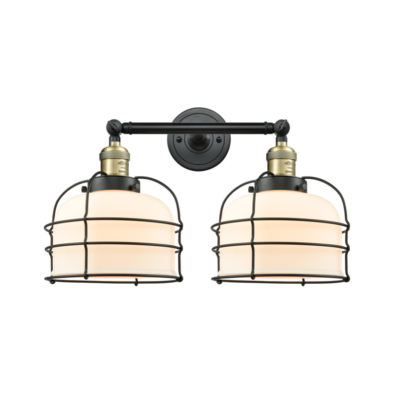 Gatewood 2 - Light Dimmable Vanity Light, Matte White Cased, No Bulb Included, Black Antique Brass