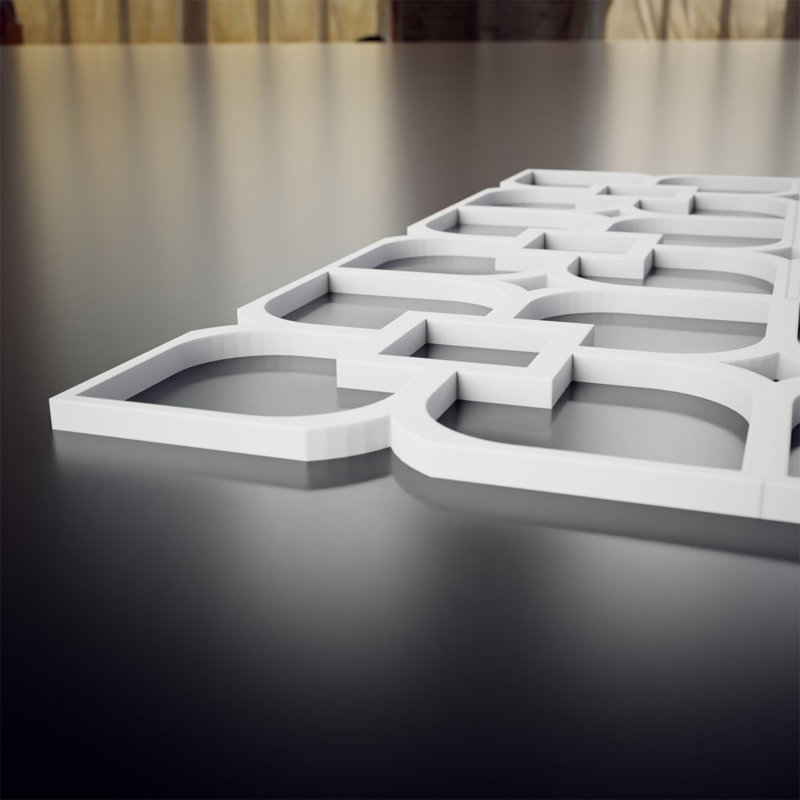 Panneaux muraux décoratifs en PVC de qualité architecturale Olivia, H 7,375 po x l 7,375 po x P 0,375 po
